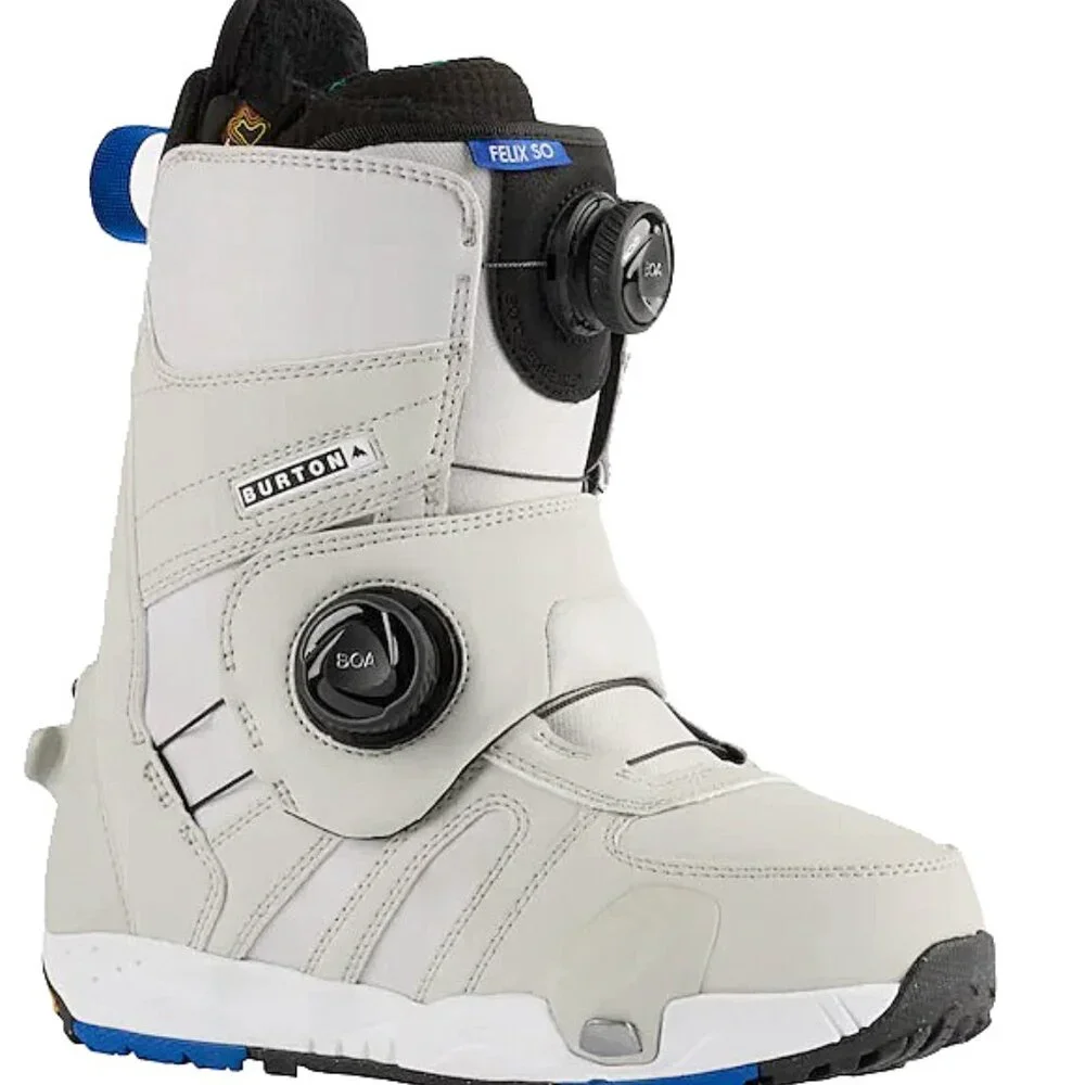 NEW! $480 Burton Felix Step On Snowboard Boots!  9  Light Gray